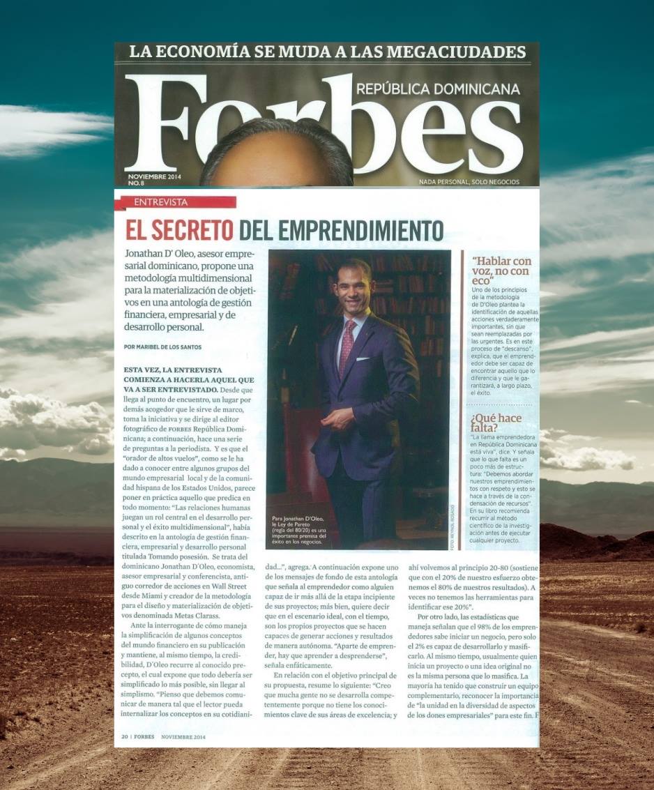 Jonathan D'Oleo Revista Forbes 